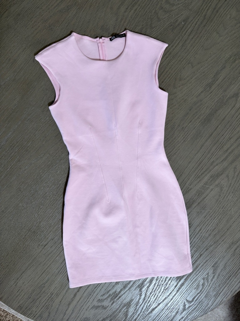 Zara Light Pink Sleeveless Mini Bodycon Dress